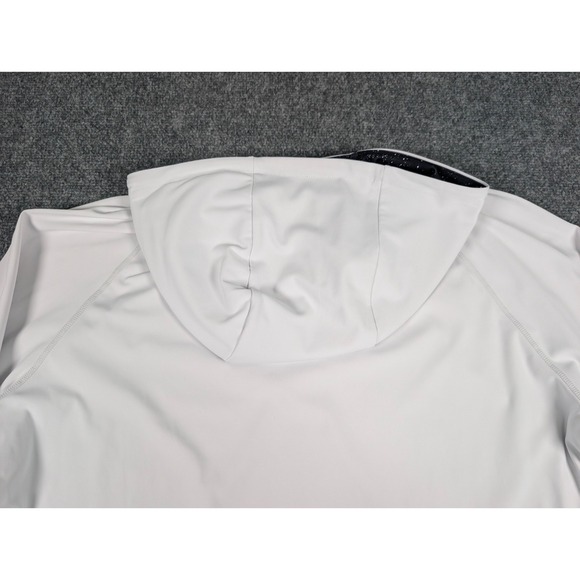 Sunday Swagger 1/4 Zip Performance Hoodie Mens XL White Black Speckled Hood Golf - Picture 8 of 8